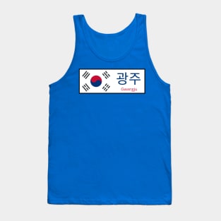 Gwangju City in South Korean Flag written in Hangul Tank Top